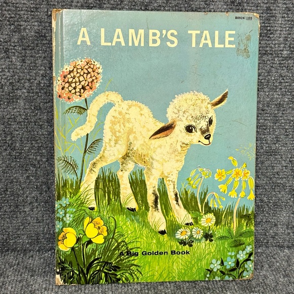 Vintage Other - Vintage Big Golden Book A Lamb’s Tale Jenny Reyn 1963 hardcover 8.5x11 nursery